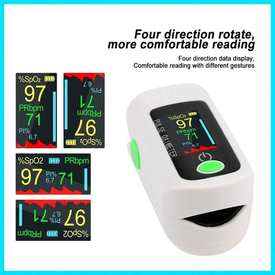 Finger Pulse Oximeter Fast SpO2 & Heart Rate Monitor with Display
